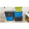 Image 1 : 5 Totes with 4 Lids