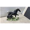 Image 2 : Collection of Horse Figurines: 2 Black & White Ceramic Mare & Foal Sets and More