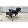 Image 3 : Collection of Horse Figurines: 2 Black & White Ceramic Mare & Foal Sets and More
