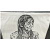 Image 3 : Daphne Odjig 1967 Signed Black and White Print of Elderly Indigenous Figure, 13" x 10"