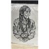 Image 6 : Daphne Odjig 1967 Signed Black and White Print of Elderly Indigenous Figure, 13" x 10"