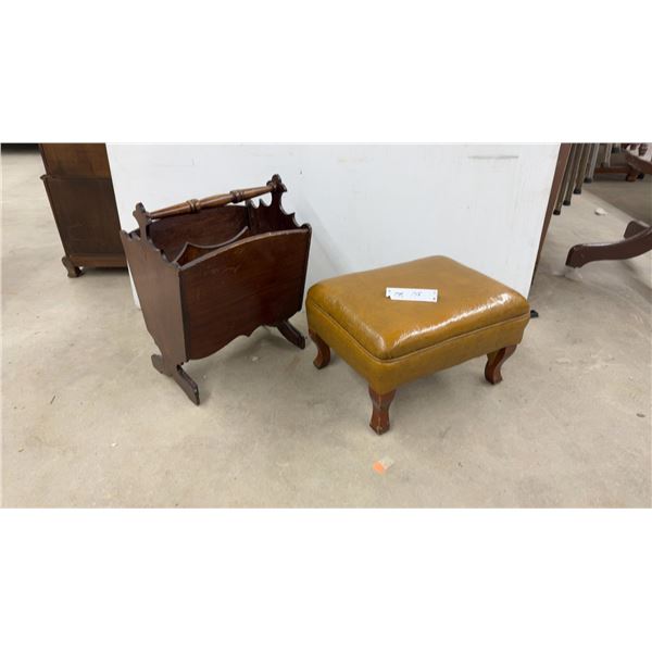 Magazine Rack & Ottoman