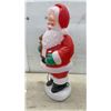 Image 3 : Santa Claus Blow Mold Figure with Teddy Bear & Green Gloves, Lighted, 31" Tall