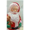 Image 5 : Santa Claus Blow Mold Figure with Teddy Bear & Green Gloves, Lighted, 31" Tall