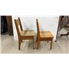 Image 6 : Vintage Mid-Century Wooden Child's Table 22 1/2" x 24 1/2" x 16 1/2" With Two Matching Chairs