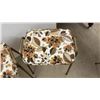 Image 4 : Five Mid-Century Modern Stacking Stools: Three Floral & Two Yellow Patterned