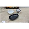 Image 8 : Vintage Kitchenware Lot With Ridgways Platters, Wooden Utensils, Kitten Picture, 11" x 14"