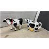 Image 2 : Collection of Ceramic Cow Figurines, Cookie Jar, Creamers, Pig Figurine and More