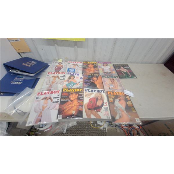 Vintage Playboy Magazines Including 1990 Holiday Anniversary, Pamela Anderson Issue 13x