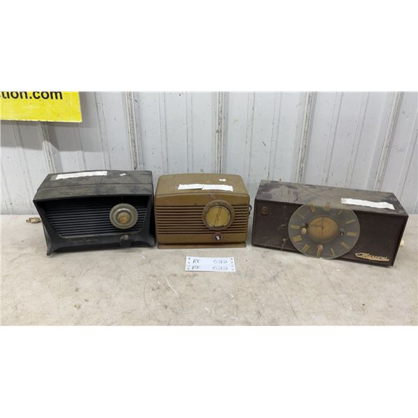 Vintage 1957 Rogers Majestic Model 570 AM Tube Radio, Philips and Marconi Radios, and More