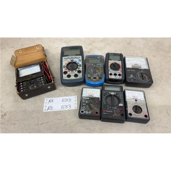 Lot of Multimeters Including Mastercraft 052-0060-2, GB Instruments GDT-11, 4070L, and More