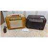 Image 1 : Packard-Bell Model 537 "Stationized" Wood Tube Radio and Bakelite Tabletop Tube Radio