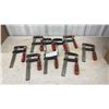 Image 1 : Lot of West German F-Clamps with Cast Iron Jaws and Red Wooden Handles