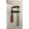Image 3 : Lot of West German F-Clamps with Cast Iron Jaws and Red Wooden Handles