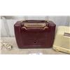 Image 6 : Three Vintage Radios: Marconi Clock Radio Model 322, Red Bakelite General Electric and More