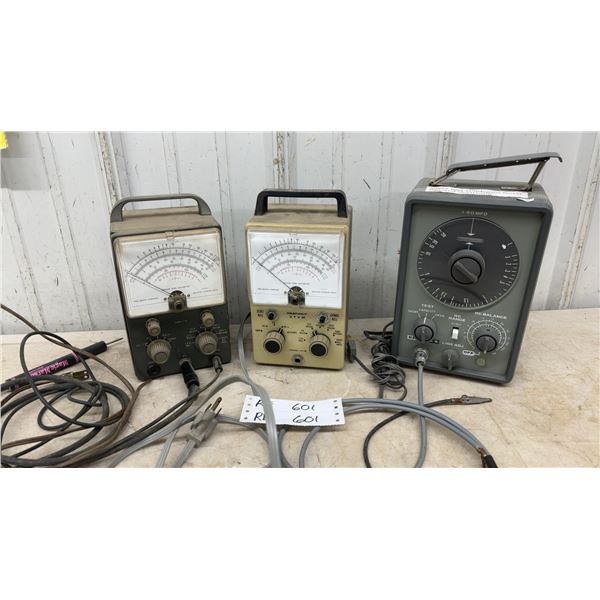 Heathkit V-7A and IM-18 Vacuum Tube Voltmeters and EICO Capacitor Tester.1-50 Microfarad
