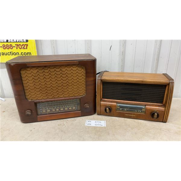 Vintage Rogers Majestic and Westinghouse Wooden Tube Radios, Multi-Band