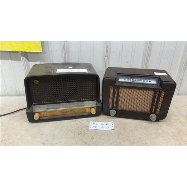 1950/51 General Electric Model 402 Broadcast Radio and Rogers Majestic Bakelite Tube Radio
