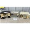 Image 1 : Three Vintage Radios: 1954 Philips P143, 1955 Zenith 5M04, & Jewel Clock Radio