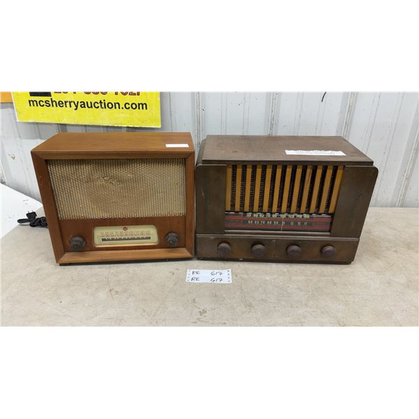 Two Vintage Radios: 1947-48 Viking 4526 Restored Electrically & GE Wood Case Radio
