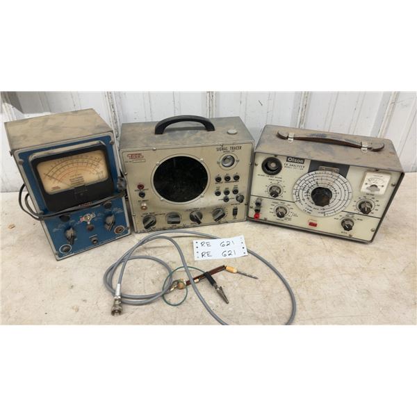 EICO Model 221 Electronic Voltmeter, EICO Model 147 Signal Tracer, Olson TE-189 CR Analyzer and Mor