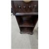 Image 4 : Antique Westclox Floor-Standing Radio-Clock Console With Tube Radio and Shelving, Circa 1930s 70 "