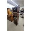 Image 5 : Antique Westclox Floor-Standing Radio-Clock Console With Tube Radio and Shelving, Circa 1930s 70 "