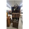 Image 6 : Antique Westclox Floor-Standing Radio-Clock Console With Tube Radio and Shelving, Circa 1930s 70 "