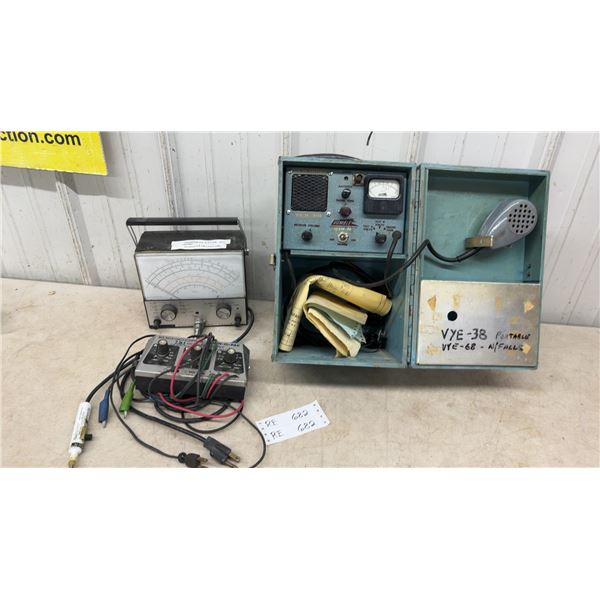Humble VYE-38 Portable/VYE-68 Base Radio Transceiver, Simpson 312 VTVM, Sencore Bias Supply and Mor