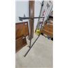 Image 2 : Vintage Wooden Headboard and Footboard with Adjustable Metal Bed Frame 52" Wide