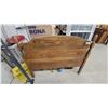 Image 3 : Vintage Wooden Headboard and Footboard with Adjustable Metal Bed Frame 52" Wide