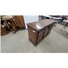 Image 2 : Traditional Carved Hardwood Three-Drawer Chest with Brass Pulls and Medallion Accents 32"