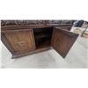 Image 7 : Traditional Carved Hardwood Three-Drawer Chest with Brass Pulls and Medallion Accents 32"