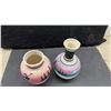 Image 11 : Two Signed Navajo Pottery Vases, Tallest. 8"