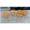 Image 11 : 28 Pieces FireKing Peach Lusterware, Teacups, Saucers, Sugar Bowl, Creamer, Bowls & More