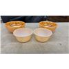Image 5 : 28 Pieces FireKing Peach Lusterware, Teacups, Saucers, Sugar Bowl, Creamer, Bowls & More