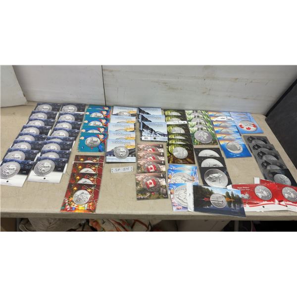 70 Royal Canadian Mint Coin Holders for $20 Coins. NO COINS