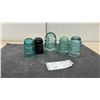 Image 1 : Vintage Glass Insulators: 3 BTC Montreal, Grand Trunk Pacific Railway, and One Green