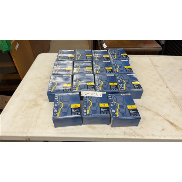 15 Packages Standard A19 Clear Incandescent Light Bulbs, 100 Watts, 130 Volts, 6000 Hours