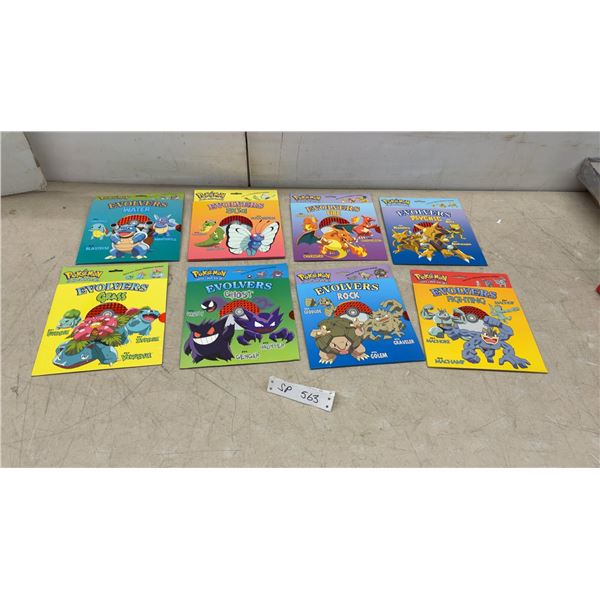 Pokémon Evolvers Activity Book Set of 9: Water, Bug, Fire, Psychic, Grass, Ghost, Rock, Fighting