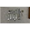 Image 4 : Assorted Silverplated Flatware : Wirths M 90-30 Silver-Plated in Chest with Blue Velvet Interior