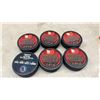 Image 5 : Team Canada Commemorative Hockey Pucks and Hockey Hall of Fame Puck, Set of 6