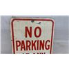 Image 3 : No Parking At Any Time" Metal Sign with Arrows, 18" x 12"