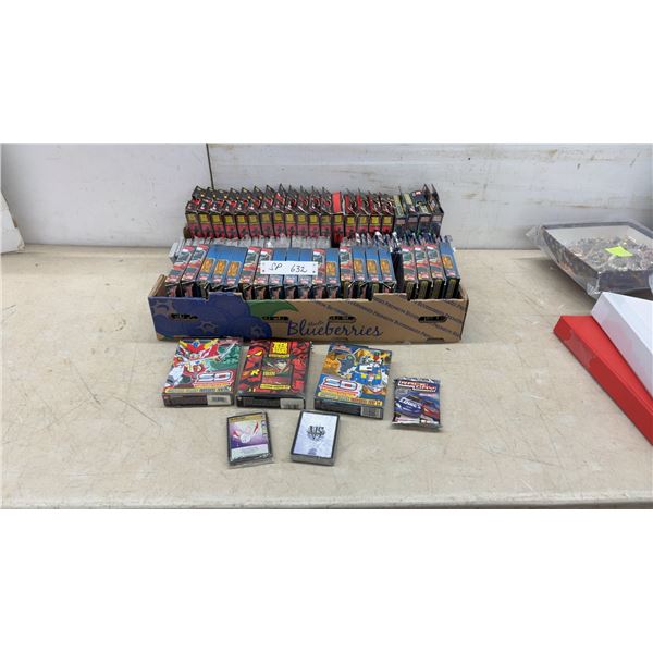 100 Vintage Sealed Pkgs: Gundam Force, Teen Titans, Neopets, Race Day CRG, & More, Sealed Pkgs