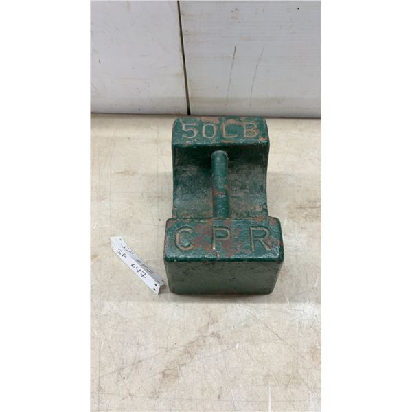 50 LB. CPR (Canadian Pacific Railway) Calibration Freight Scale Weight