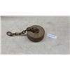 Image 1 : 25 Pound Cast Iron Horse Tether Weight with Chain