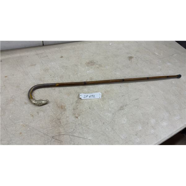 Vintage Horse Head Handle Cane, 35"