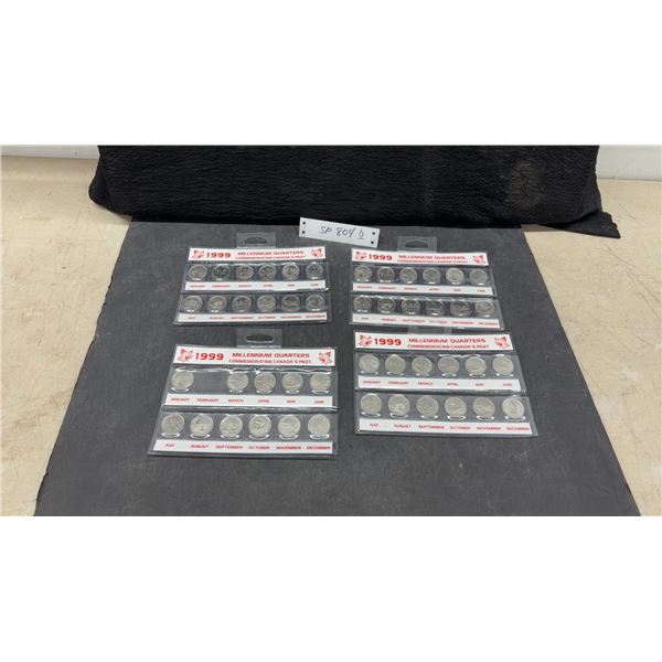 4 Sets of 1999 Millennium Month Royal Canadian Coin Sets
