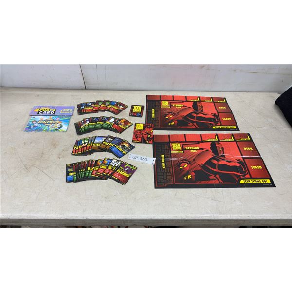 Teen Titans Collectible Card Game With Mats and 66 Cards and Digimon Photo Cards