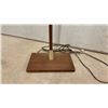 Image 3 : Mid-Century Modeline of California Teak and Brass Two-Shade Floor Lamp, Circa 1960s, 59" Tall